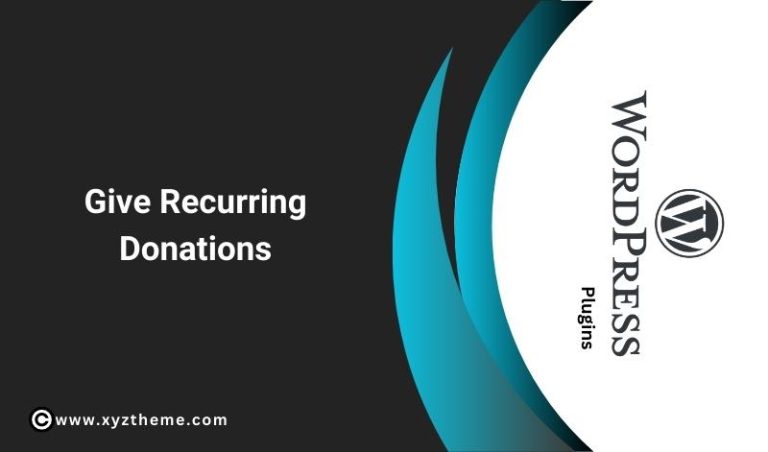 Give Recurring Donations