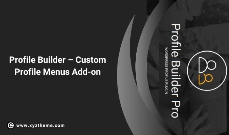 Profile Builder – Custom Profile Menus Add-on