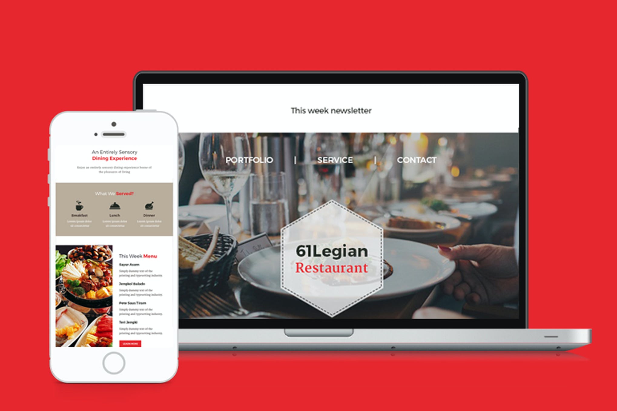 Legian Restaurant Email Template