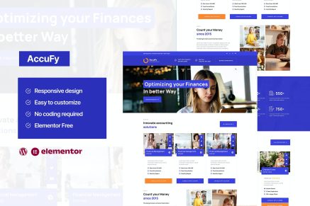 Accufy- Accounting Consultant Service Elementor Template Kit