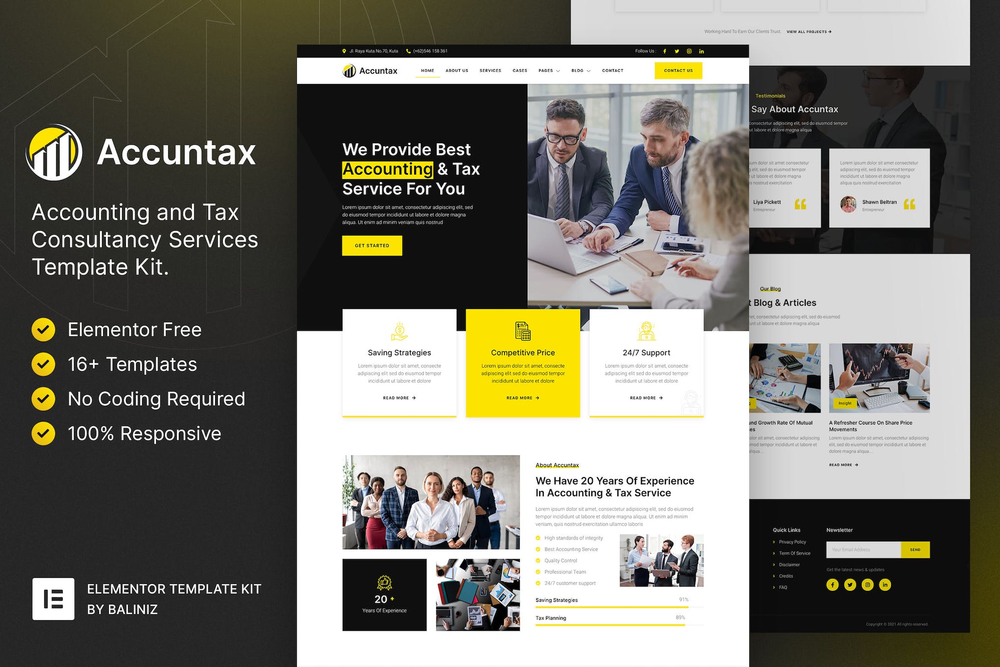 Accuntax- Accounting and Tax Consultancy Services Elementor Template Kit
