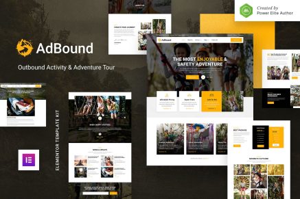 AdBound- Outbound Activity and Adventure Tour Elementor Template Kit