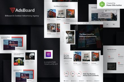 AdsBoard- Billboard and Outdoor Advertising Agency Elementor Template Kit