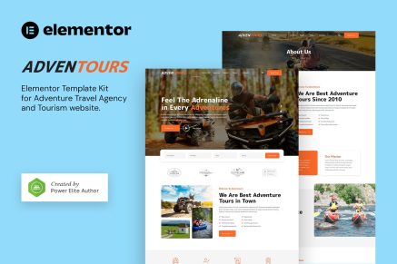 Adventours- Adventure Travel Agency and Tourism Elementor Template Kit