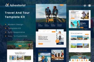 Adventurist – Travel & Tourism Agency Elementor Template Kit