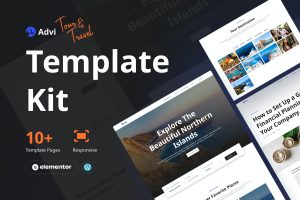Advi – Creative Tour and Travel Elementor Pro Template Kit