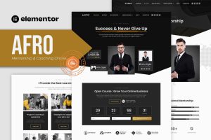 AFRO – Mentorship & Coaching Online Elementor Template Kit