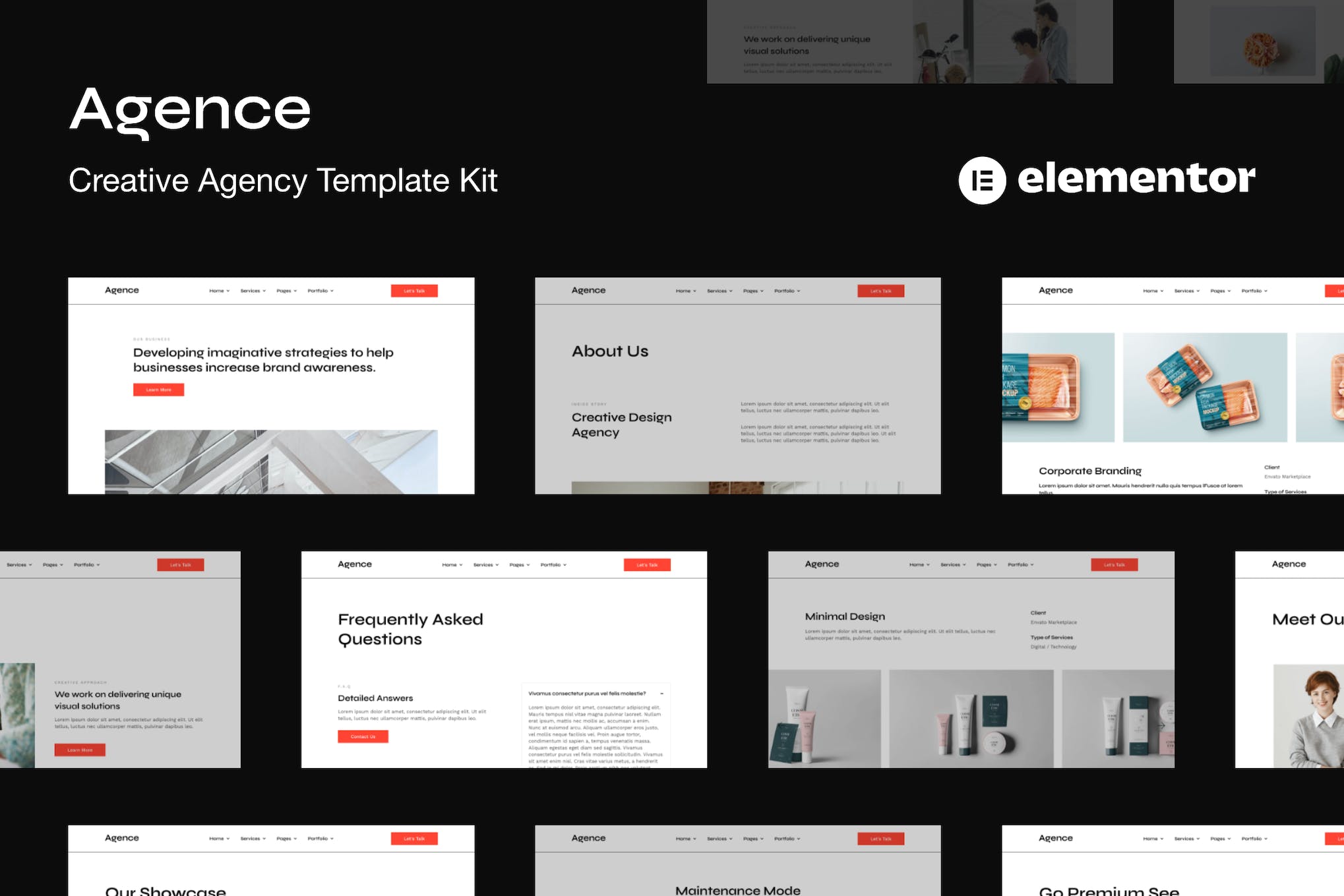 Agence- Creative Agency Elementor Template Kit