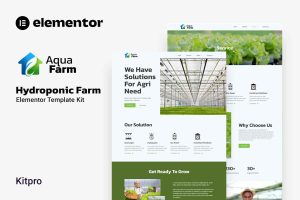 Aquafarm – Hydroponic Farm Elementor Template Kit