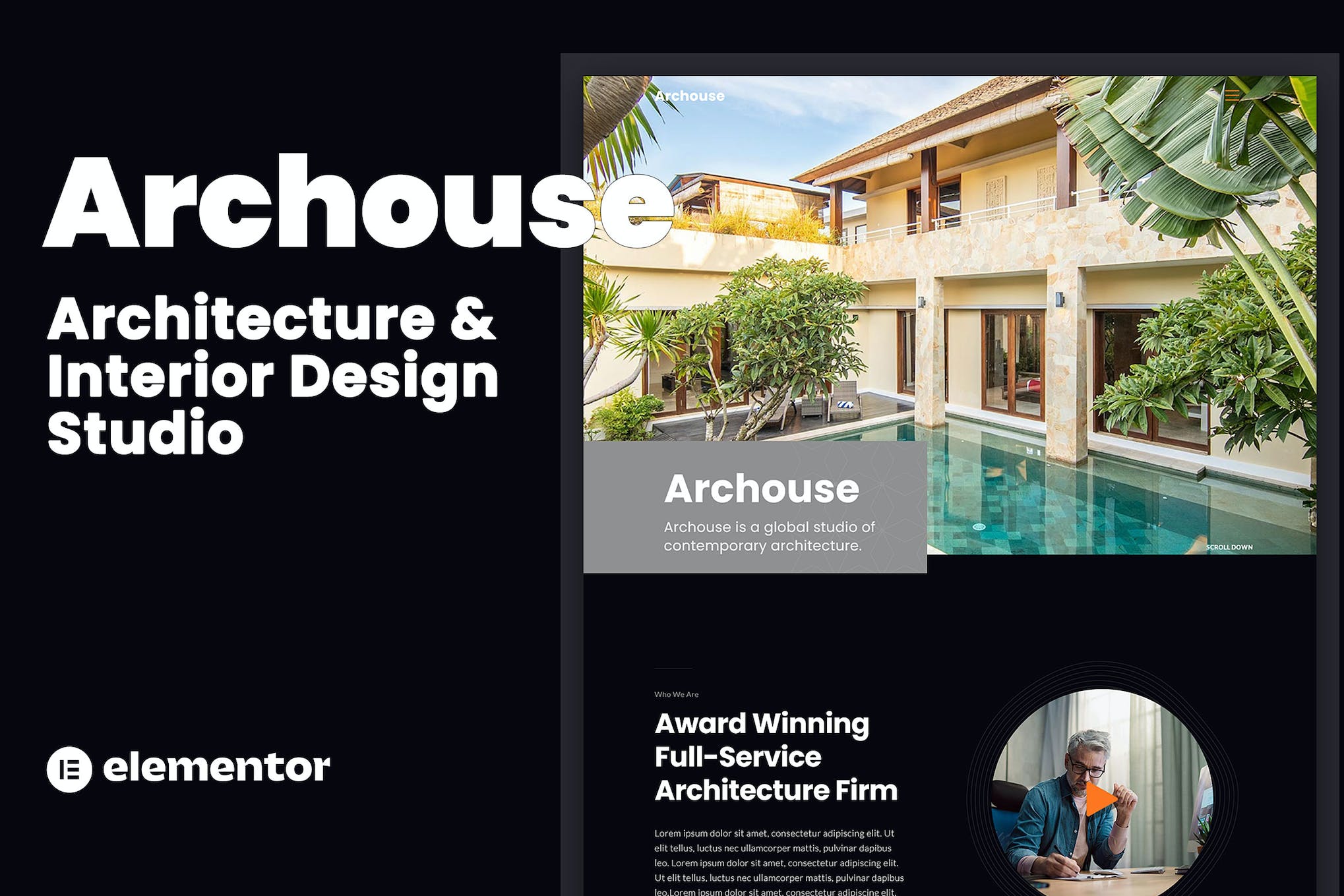 Archouse- Architecture and Interior Design Studio Elementor Template Kit