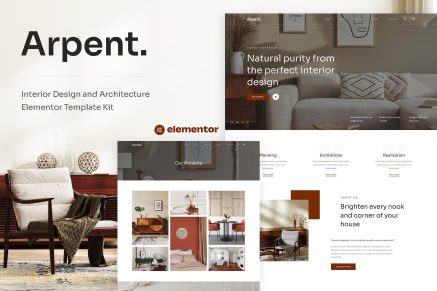 Arpent- Interior Design and Architecture Elementor Template Kit