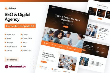 Artera- SEO and Digital Agency Elementor Pro Template Kit