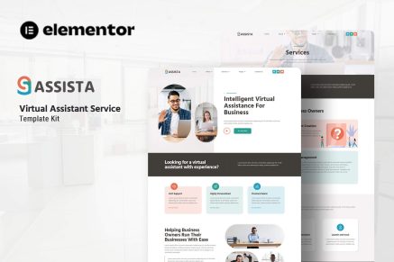 Assista- Virtual Assistant Service Elementor Template Kit