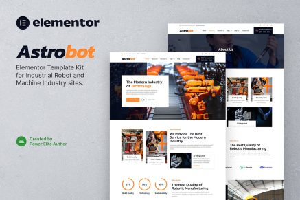 Astrobot- Industrial Robot and Machine Industry Elementor Template Kit