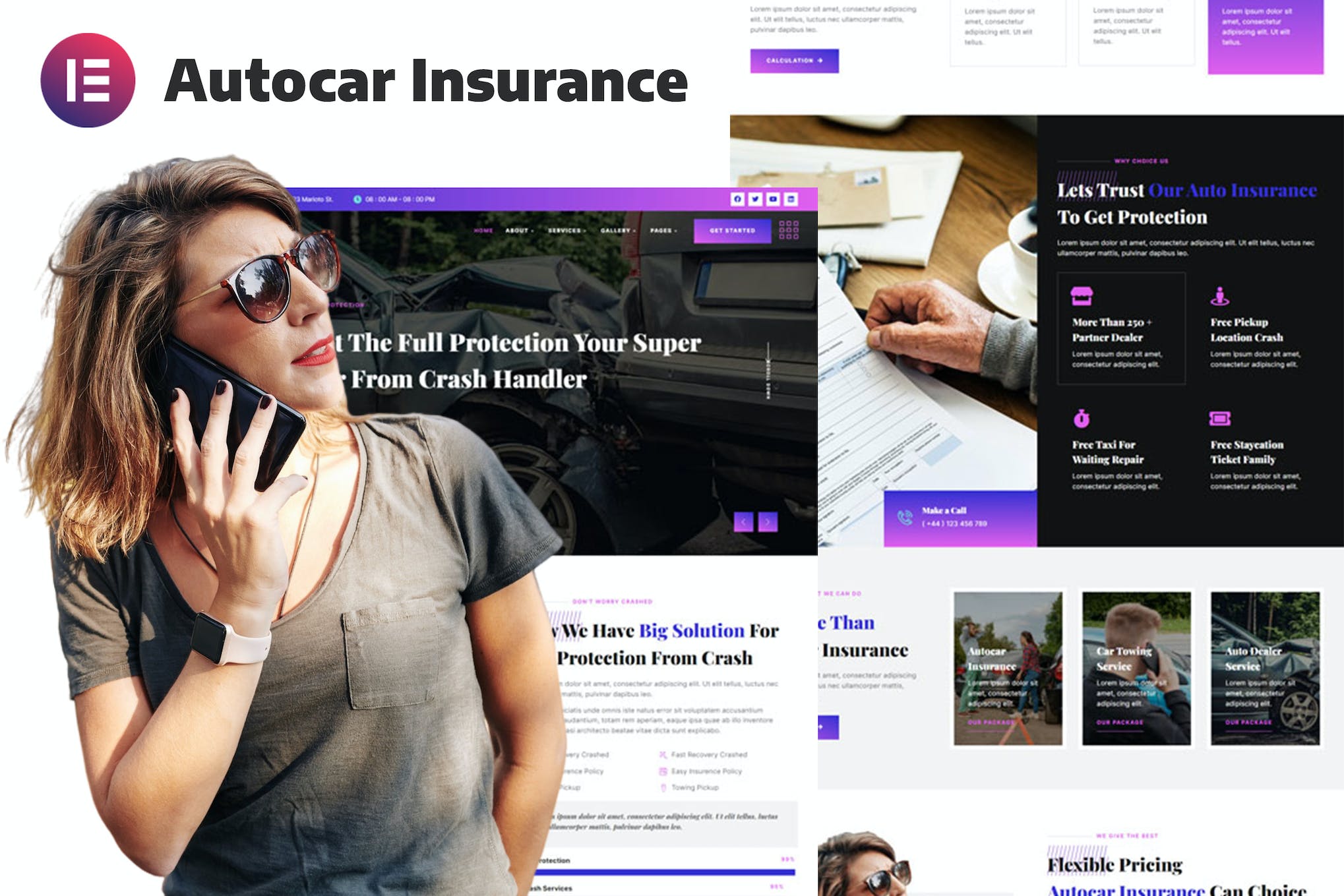 Asurance- Car Auto Insurance and Protection Services Elementor Template Kit