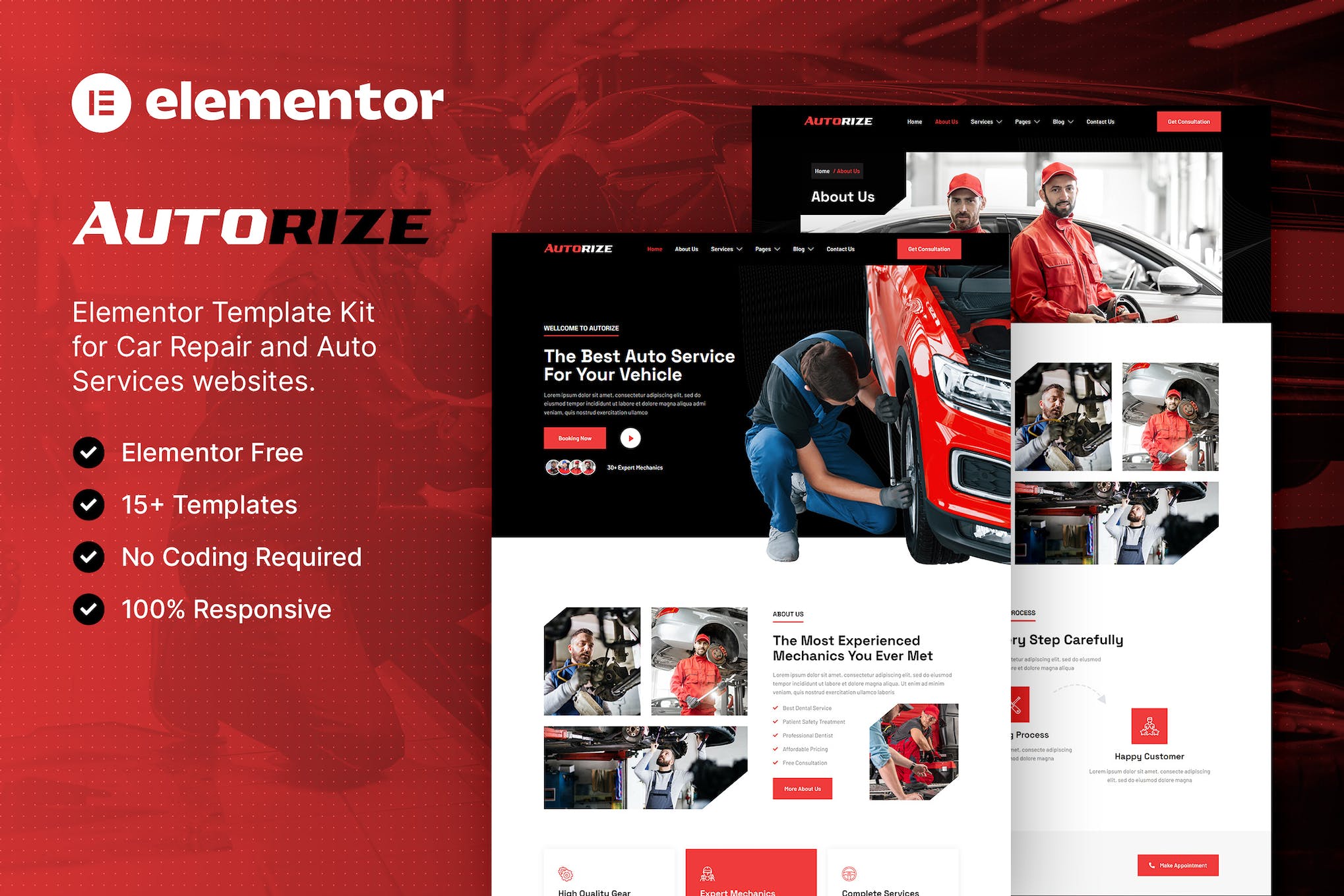 Autorize- Car Repair and Auto Services Elementor Template Kit