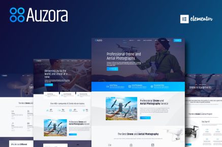 Auzora- Drone Aerial Photography Elementor Template Kit