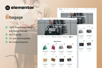 Bagage- Woocommerce Bag Store Elementor Pro Template Kit