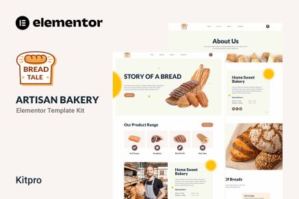 Baketale- Artisan Bakery Elementor Template Kit
