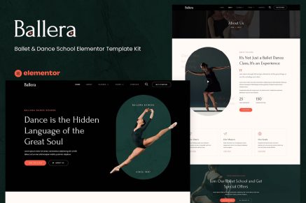 Ballera- Ballet and Dance School Elementor Template Kit