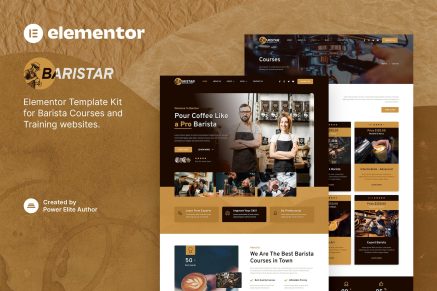 Baristar- Barista Courses and Training Elementor Template Kit