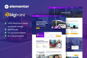 BigTranz – Bus Charter Service & Rental Elementor Template Kit