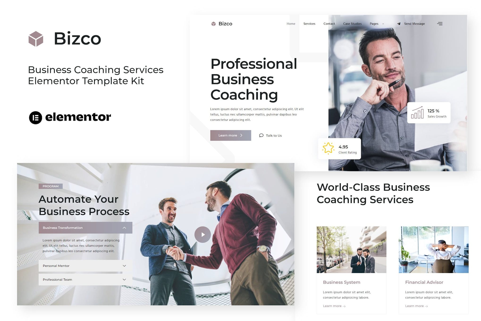 Bizco- Business Coaching Elementor Template Kit