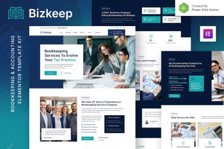 Bizkeep- Bookkeeping and Accounting Service Elementor Template Kit