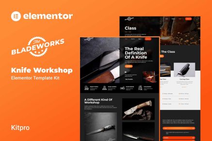 Bladeworks- Knife Workshop Elementor Template Kit