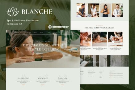 Blanche- Spa and Wellness Elementor Template Kit