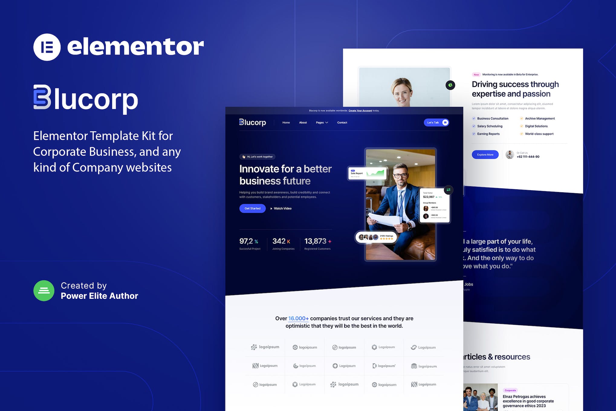 Blucorp- Corporate Business Elementor Template Kit