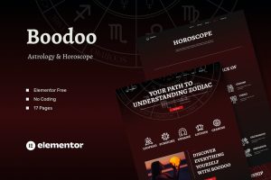 Boodoo – Astrology & Horoscope Elementor Template Kit