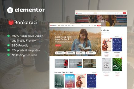 Bookarazi- Author and Publisher Elementor Template Kit