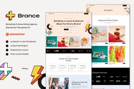 Brance- Branding and Advertising Agency Elementor Template Kit