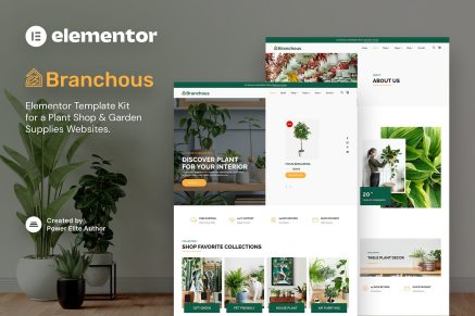 Branchous- Plant and Garden Store Elementor Template Kit