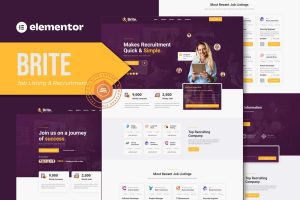 Brite – Job Listing & Recruitment Elementor Template Kit
