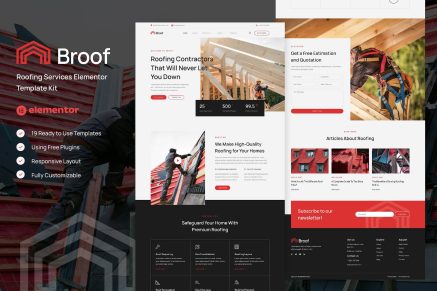 Broof- Roofing Services Elementor Template Kit