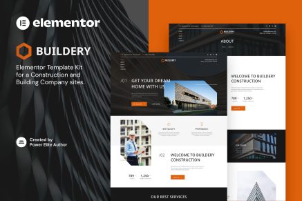 Buildery- Construction and Building Company Elementor Template Kit