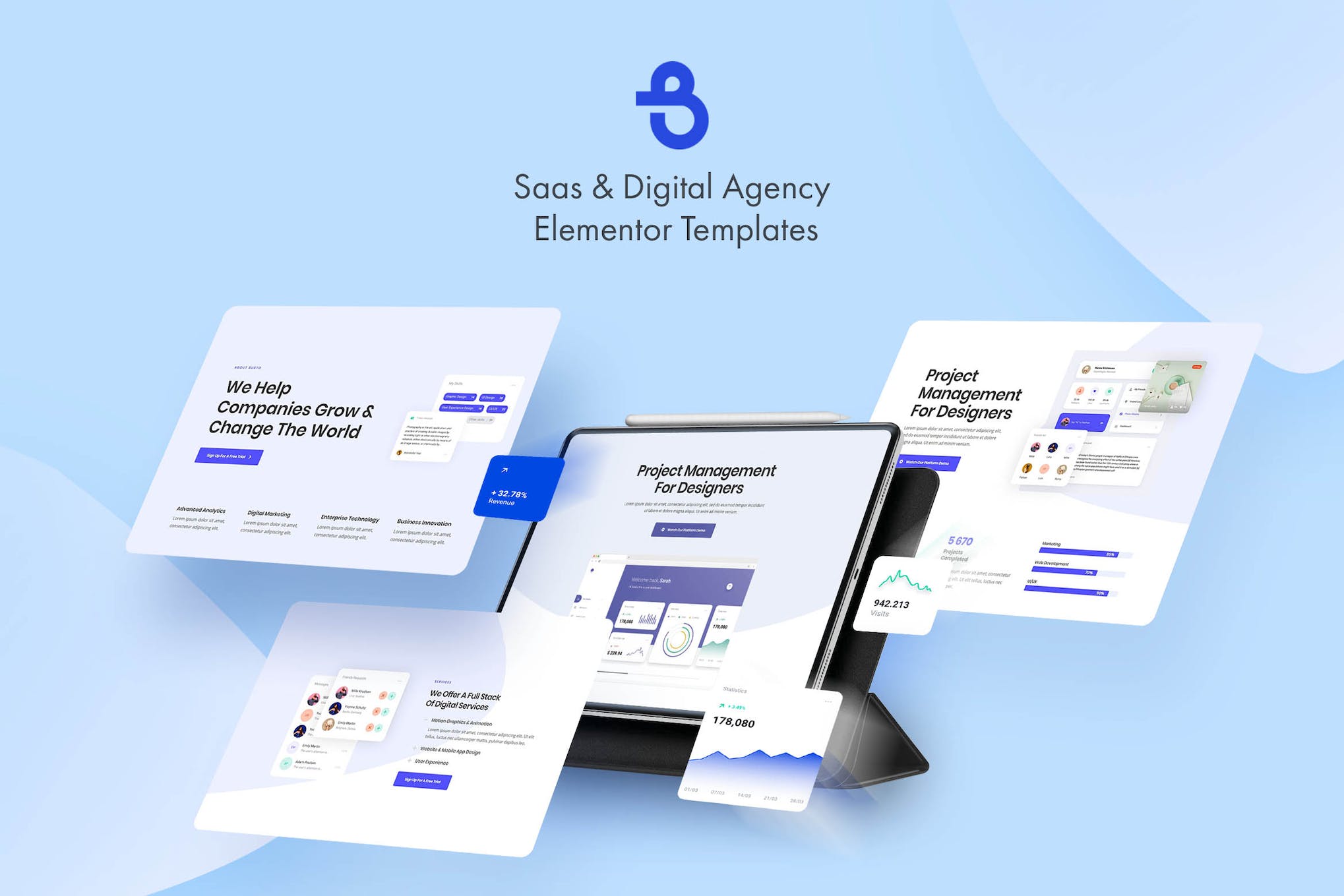 Burto- Saas and Digital Agency Elementor Template Kit