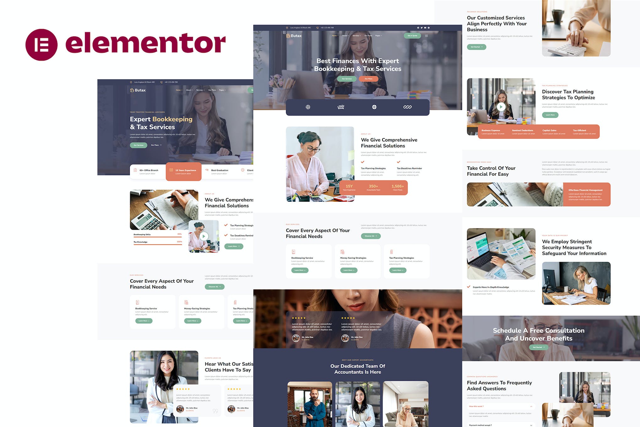 Butax- Tax Service and Financial Advisor Elementor Template Kit