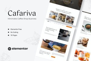 Cafariva – Minimalist Cafe &Coffee Elementor Template Kit