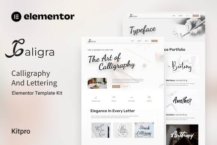 Caligra- Calligraphy and Lettering Elementor Template Kit