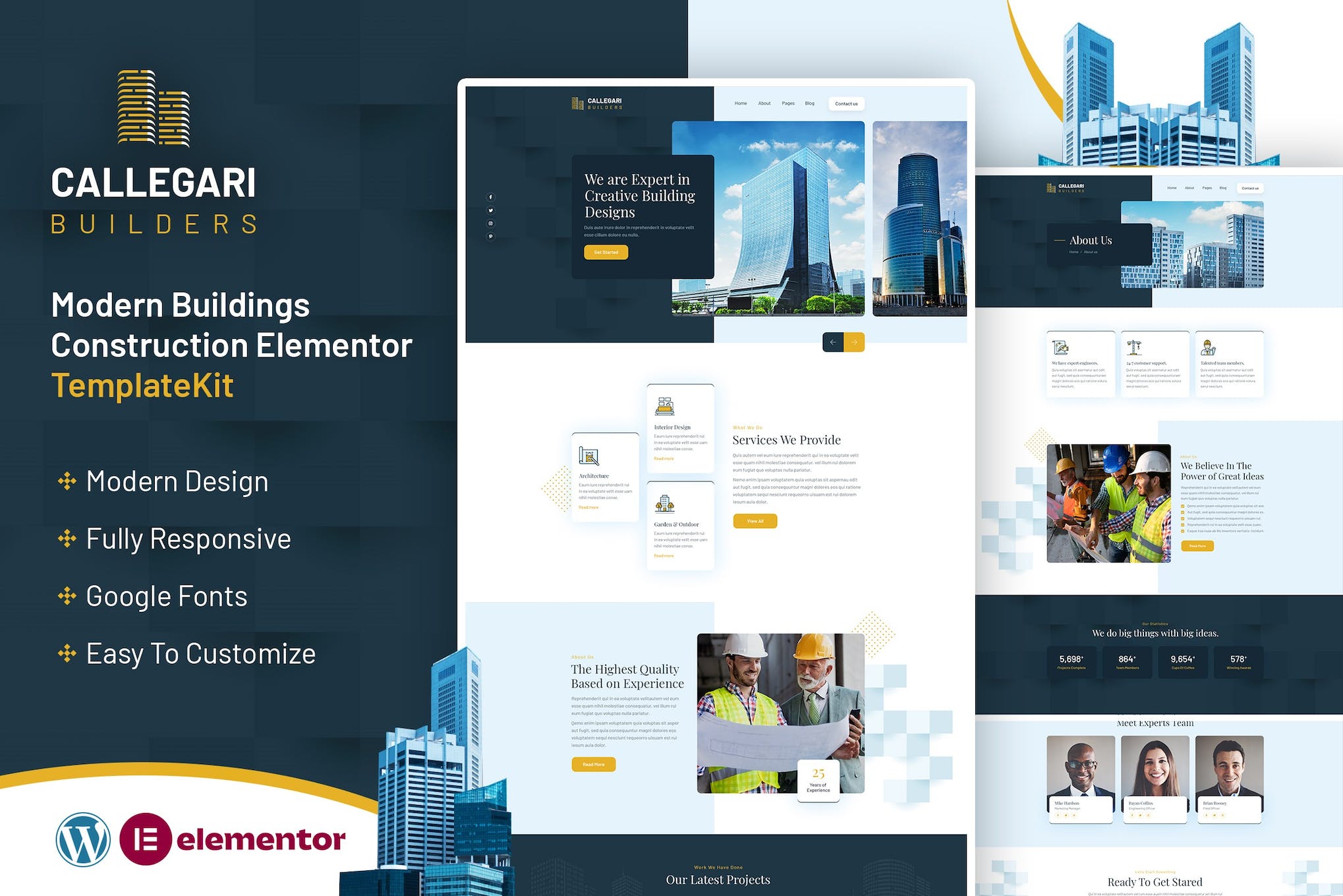 Callegari Builders- Elementor Template Kit