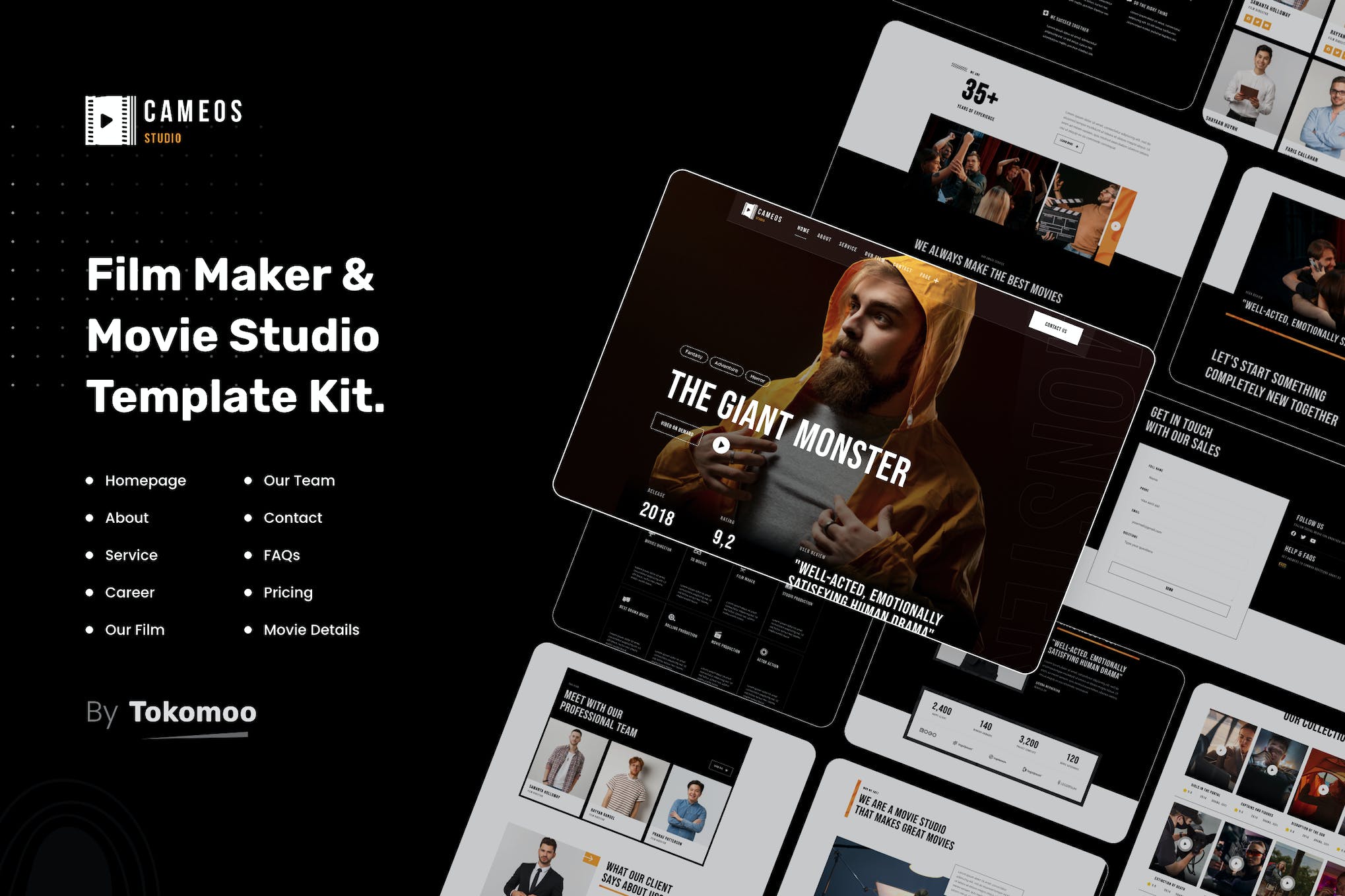 Cameos- Film Maker and Movie Studio Elementor Template Kit
