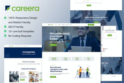 Careera- Recruitment Agency Elementor Template Kit