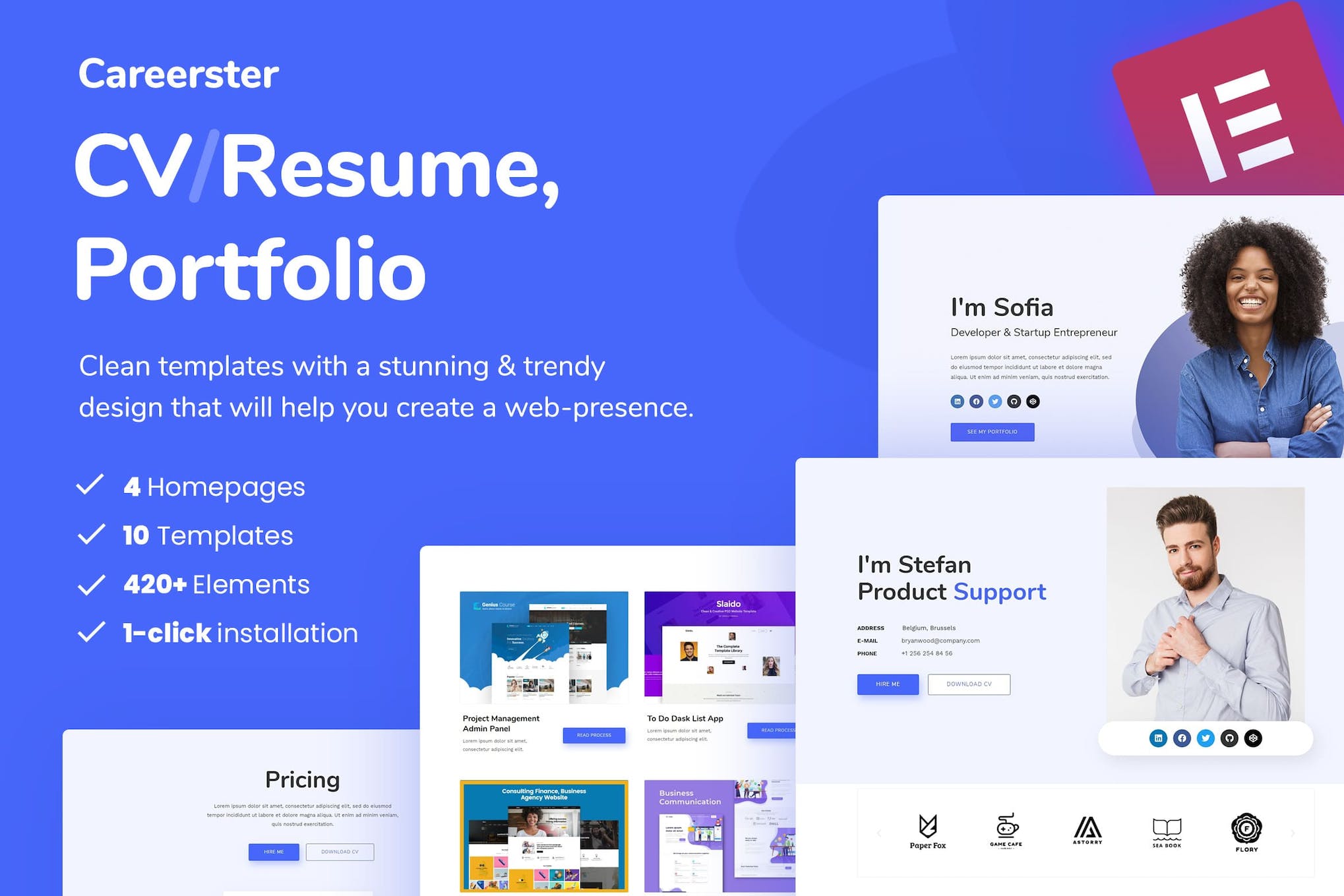 Careerster- CV/Resume Elementor Template Kit