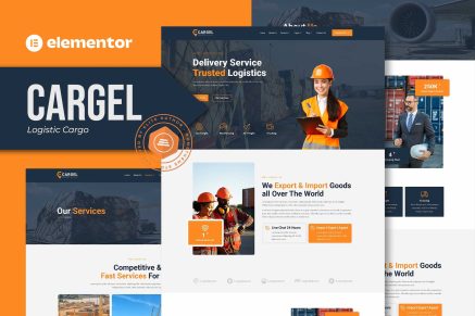 Cargel- Logistic Cargo Elementor Template Kit