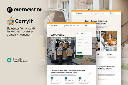 CarryIt- Moving and Logistics Company Elementor Template Kit