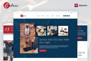 Cedric – Coffee & Beverages Elementor Template Kit