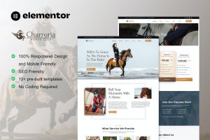 Charreria – Horse Riding Club Elementor Template Kit